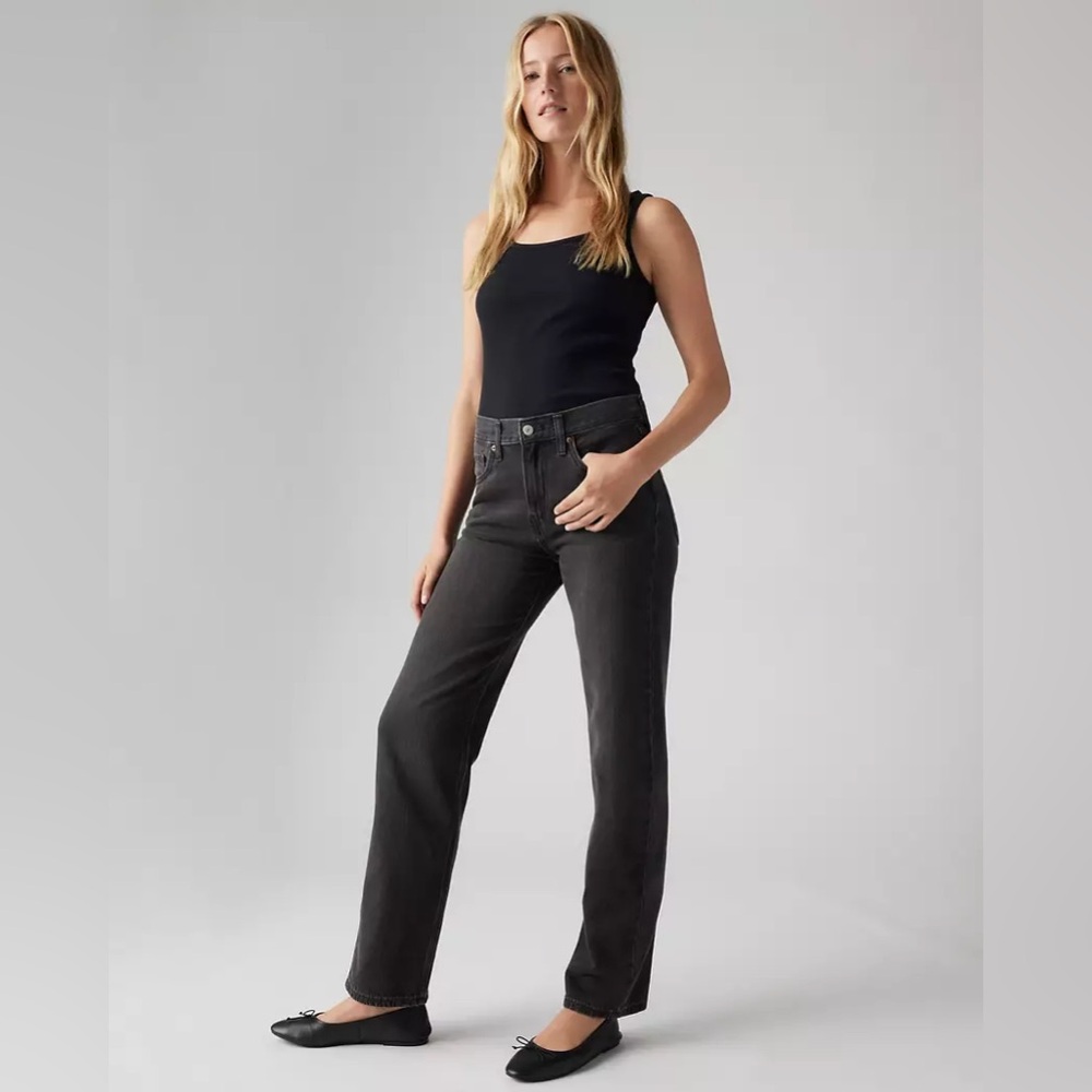 Levi's Women's LOW PRO Straight Leg Denim Jeans Crystal Dream Black 32 14